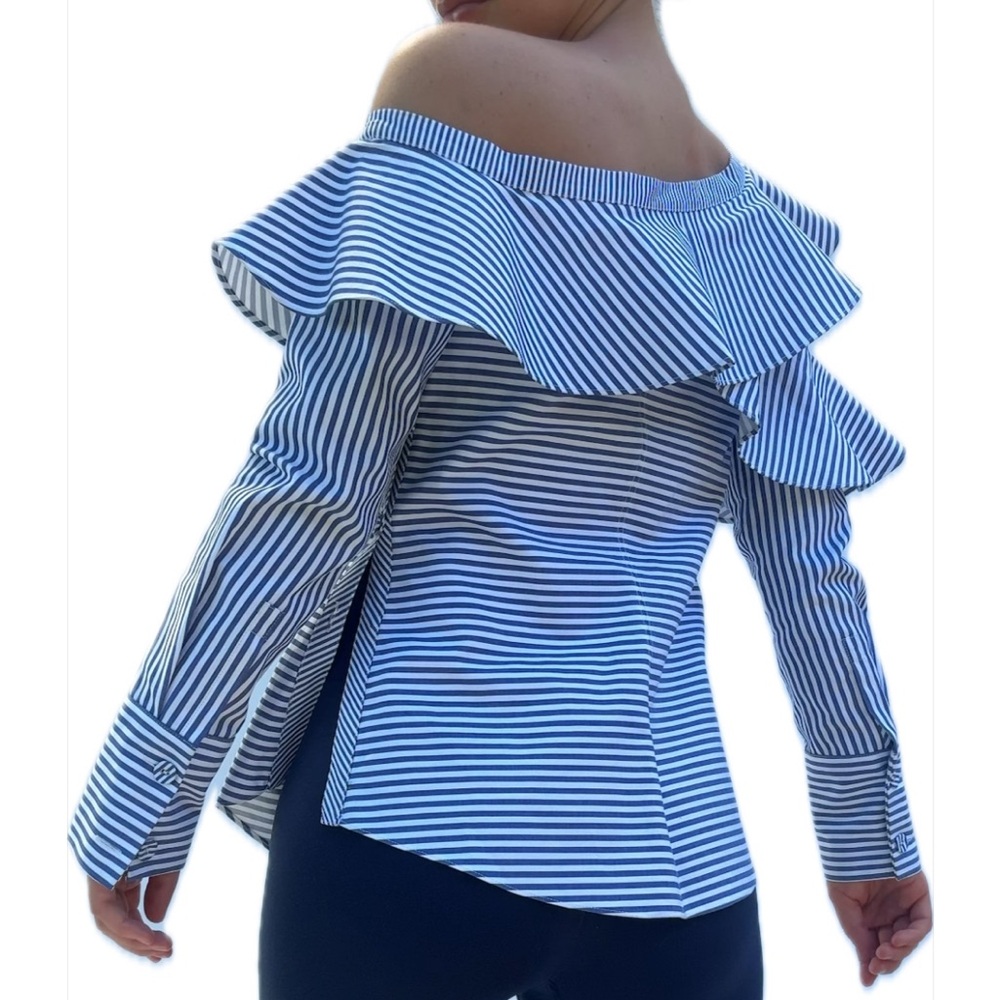 NWT Self Portrait Ruffled Button Down 2 - Picture 10 of 13